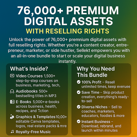 76,000+ Digital Product Bundle With Reselling Rights